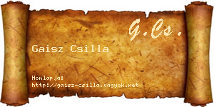 Gaisz Csilla névjegykártya